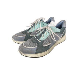 ECCO ST.1 Lace Up Sneaker Women 10 Dusty Blue White Concrete Lake Outdoor Active